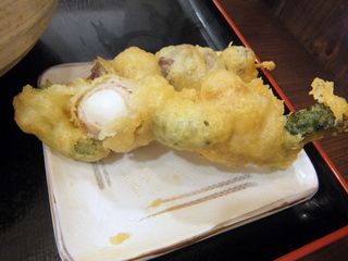 おにやんま@青物横丁(9)冷並ぶっかけ290麺0.560ゴーヤとうずら天200砂肝天150.JPG